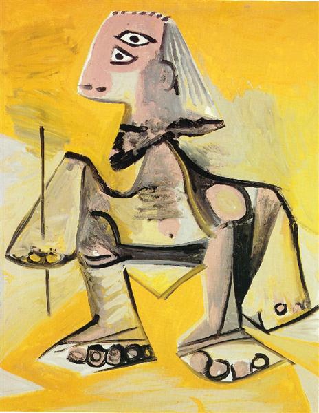 Pablo Picasso Painting Crouching Man Homme Qui S'Accroupit